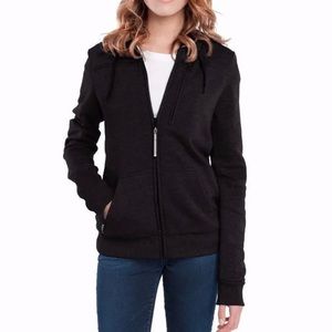 BauBax Black Travel Sweatshirt Zip Up Hoodie
